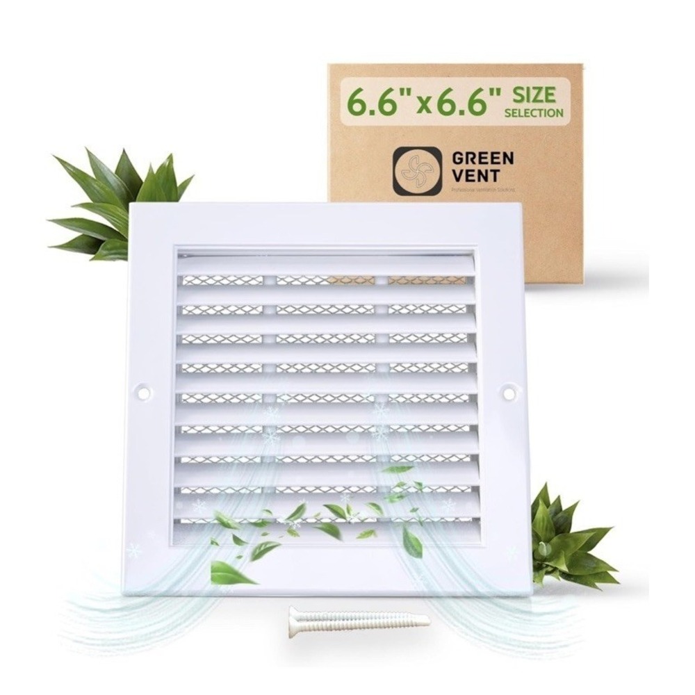 6‎ Modern Air Return Grille 6.6x6.6 Duct Opening, Decorative Aluminum Alloy